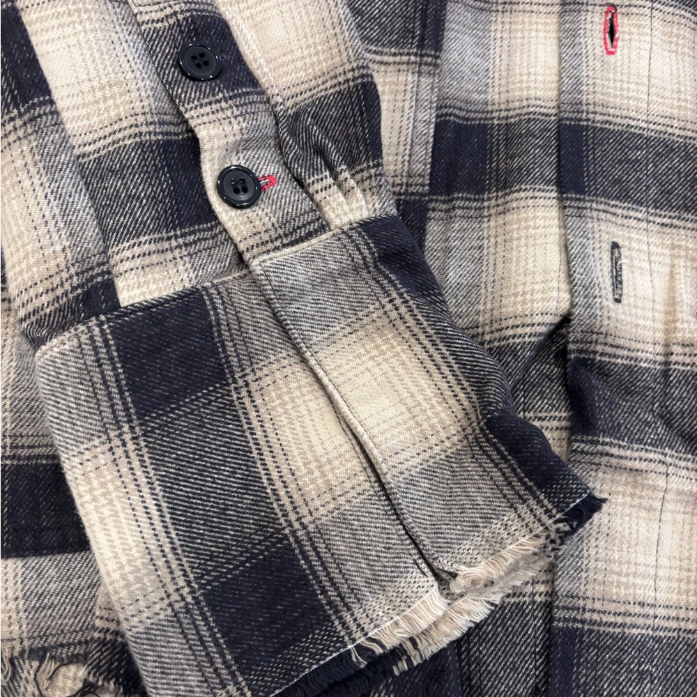 Greg Lauren Beige Plaid Boxy Shirt - NWT! - Picture 5 of 5